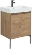 Aquanet 302525 Тумба с раковиной Nova Lite 60 2 дв. цв. дуб рустикальный (302525)