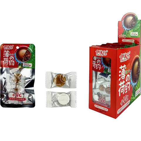 Конфеты сосательные мята и кола Yimubai 1кор*12бл*20шт, 18г