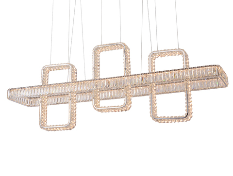 Подвесная светодиодная люстра Newport CRYSTAL 8233+1N/S chrome, М0071018