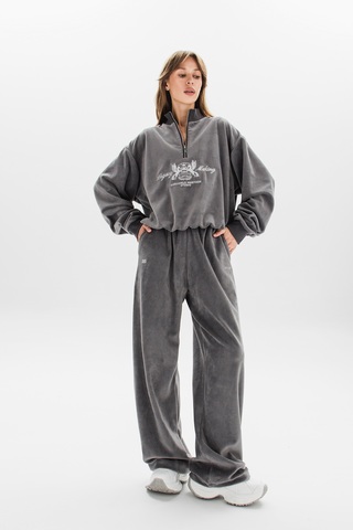 Свитшот ZIPPER VELOURS LEGACY GRAPHITE