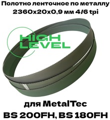 Полотно ленточное по металлу 2360х20х0,9 мм 4/6 tpi для MetalTec BS 200FH, MetalTec BS 180FH