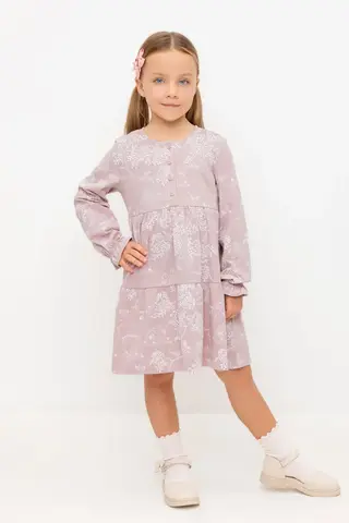 платье  для девочки  КР 5903/розовый лед,лесной мир к515