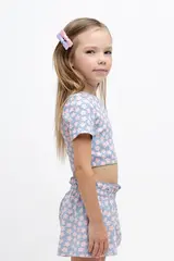 фуфайка  для девочки  КР 302459/небесно-голубой,сакура к483