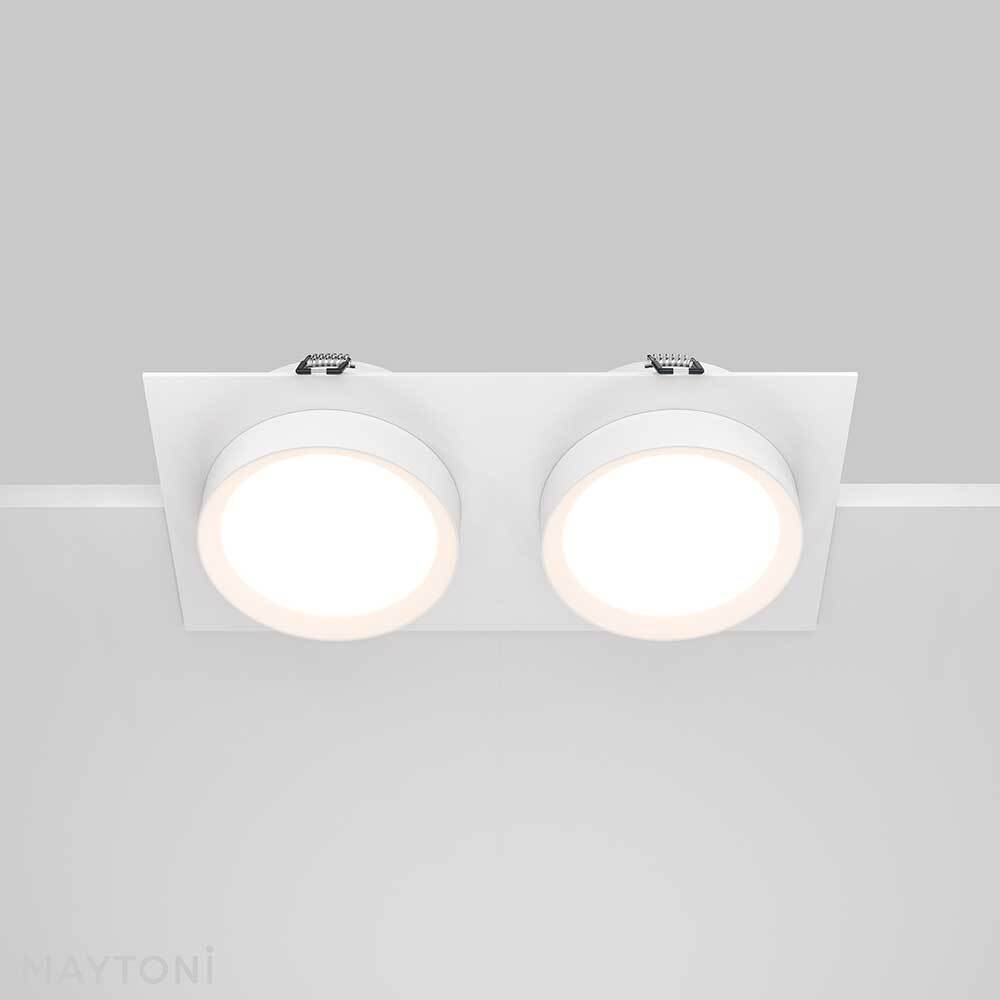 Встраиваемый светильник Maytoni Technical Hoop DL086-02-GX53-SQ-W