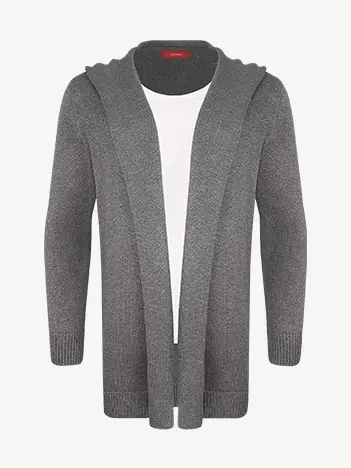 Кардиган с капюшоном из экохлопка