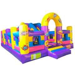 Коммерческий надувной батут "Комиксы" 7*5*3 м