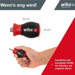 Отвертка с насадками Stubby SL/PZ 57мм 6шт Wiha 3801-04 33764