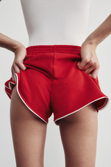 Шорты из футера Красный