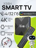 Смарт ТВ приставка X98H 4/32 Гб, Allwinner H618, ТВ бокс ,Андроид 12, 4К,Smart-TV Box.