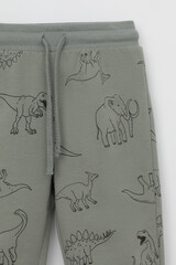 брюки  для мальчика  КР 400670/зеленый чай,динозавры к552