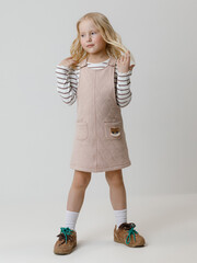 сарафан  для девочки  КР 5712/бежевый 1305 к609