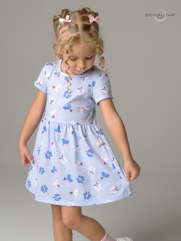 Платье Лето синие бабочки