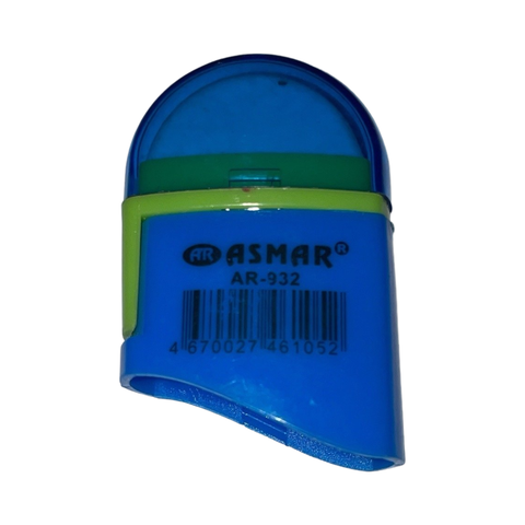 AR-932 Точилка одинарная цветная с ластиком АСМАР