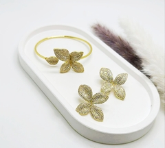 Комплект украшений браслет+серьги GIARDINI (лепестки) в стиле PASQUALe BRUNI