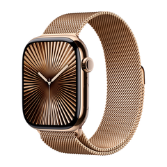 Умные часы Apple Watch Series 10 GPS + Cellular, 46mm, Gold Titanium Case with Milanese Loop, Gold S/M