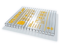 Поликарбонат сотовый Голденпласт // прозрачный // 6 мм // 0,75 плотность // 6 метров