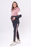 Утепленный спортивный костюм для беременных и кормящих 16026 т.серый-РОЗ.ДЫМКА