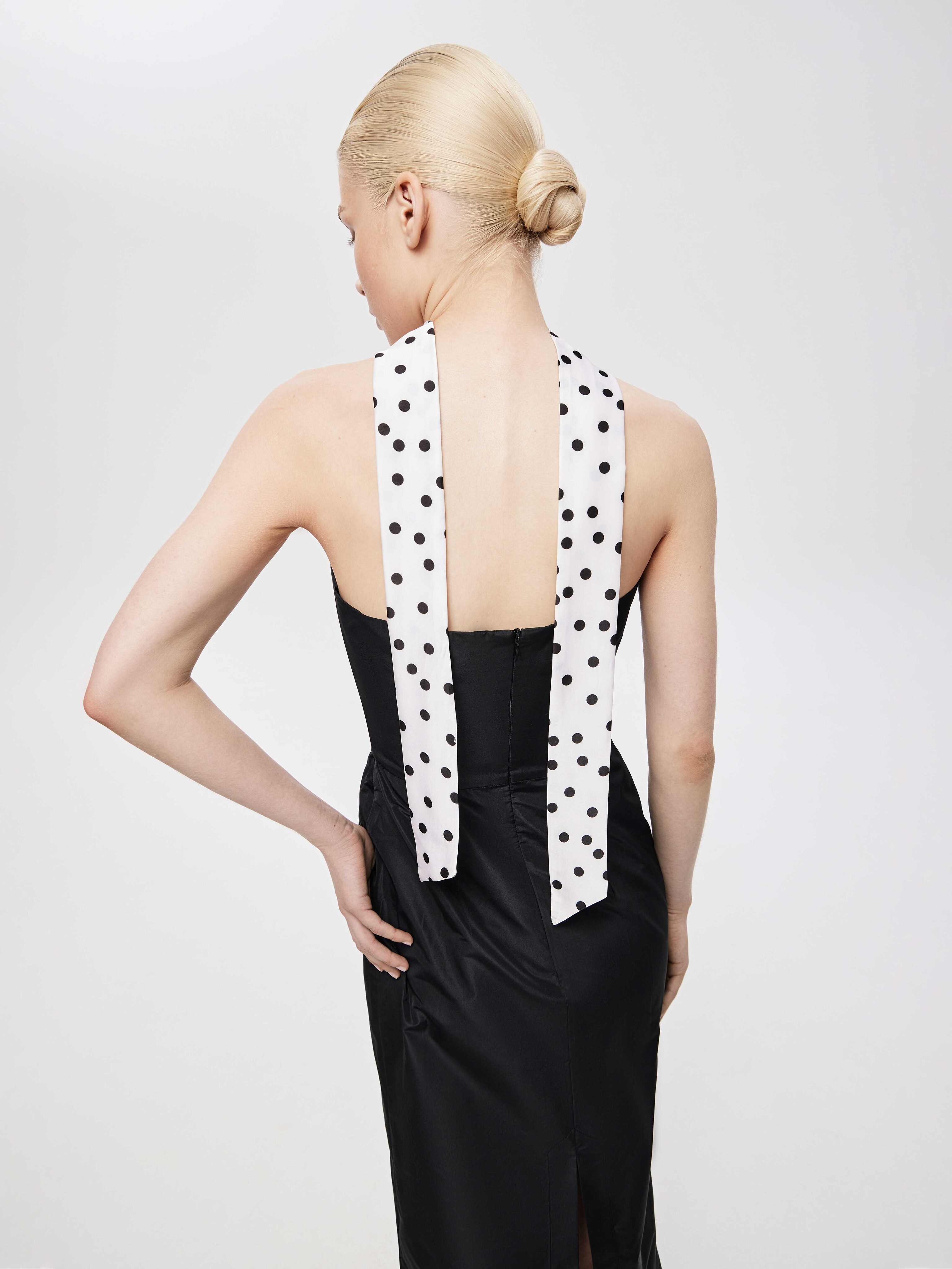 Платье макси из греческой тафты