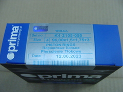 Кольца поршневые  96,0 Евро-3 (Prima) (К4-2105-050)  40524-1000100-10АР