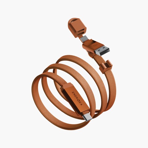 Кабель Energea Sheath Travel 2 в 1, USB-C to Lightning / USB-C, 60W 1,2м, Оранжевый | Orange