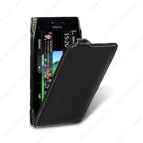 Чехол-флип Melkco для Nokia X7-00 Leather Case Jacka Type (Black LC)