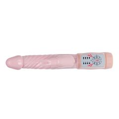 Вибратор Fire Bunny с клиторальным отростком и нагревом - 22 см. - 
