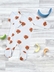 Утеплённый комбинезон с закрытой ножкой Mjölk Sleep and Play Тигрята