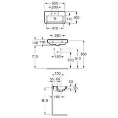 УМЫВАЛЬНИК ROCA DAMA-N 550*460