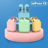 Беспроводные Bluetooth - наушники TWS с зарядным кейсом Macaron inPods 12 (Голубой)