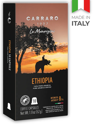 купить Кофе в капсулах Carraro Ethiopia, 10 капсул для кофемашин Nespresso (Карраро)