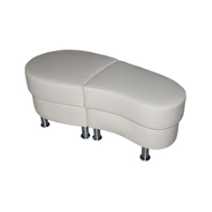 Банкетка "Льдинка" 2 части (ножка столбик 12), белый