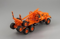 KRAZ-255L1 timber carrier (6x6) 1980 orange 1:43 Nash Avtoprom