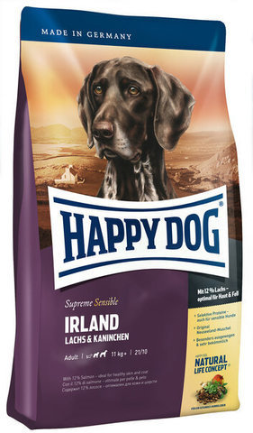 купить Happy Dog Supreme Sensible Adult Irland сухой корм для собак от 11 кг, при проблемах с кожей и шерстью 4 кг
