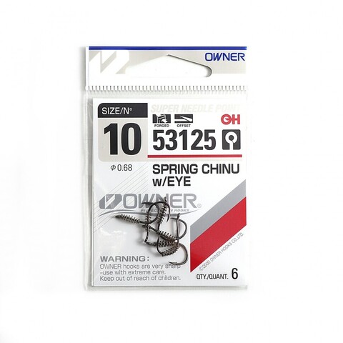 Купить рыболовный крючок Owner Spring Chinu w/Eye BC №10 (6 шт)