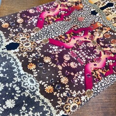 Шарф из шерсти цветочный орнамент 178*66 арт.П12