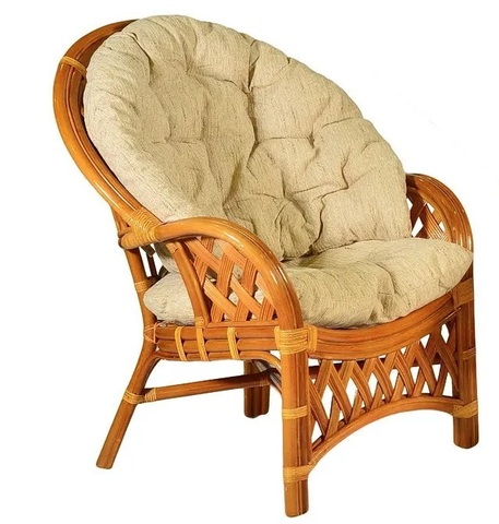 Кресло с подушкой Cobana - Коньяк
