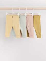 Легинсы для малышей Next E48-181, 4 шт., Светло-желтый, Розовый, Светло-голубой