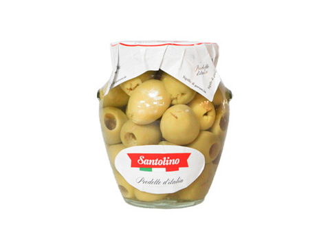 Оливки Гигант зелёные без косточки Santolino, 314мл