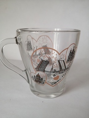 кружка 250 мл стекло с видами Петербурга
