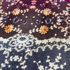 Шарф из шерсти цветочный орнамент 178*66 арт.П12