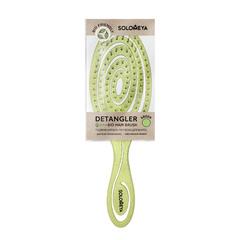 Расческа для волос подвижная SOLOMEYA Detangler Bio Hair Brush Green