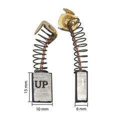 Щетка графитовая UNITED PARTS 6х10х18 для BOSCH GWS11/12/13/15/17/19-125 CI/CIE аналог (1607000V37, 1607000V53) (10шт)