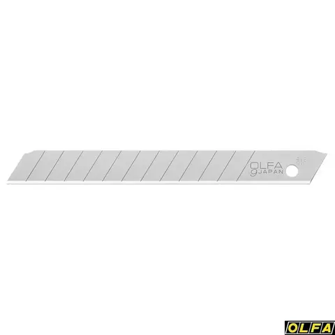 OLFA 9 мм, 10 шт, в боксе, сегментированные лезвия (OL-ASB-10)
