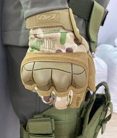 Тактические перчатки MECHANIX M-PACT MP3 fullfinger с широкими разрезными косточками, защитные, сенсорные
