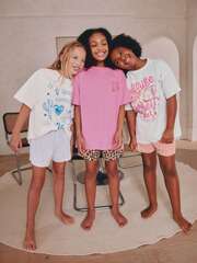 Пижама для девочки Next AC2-735, 3 шт., Розовый, Голубой, Бежевый