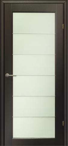 Дверь Модерн - 4 (стекло белое матовое) (венге, остекленная шпонированная), фабрика LiGa