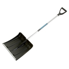Лопата для снега пластик с алюминиевой планкой 380х370мм 100610