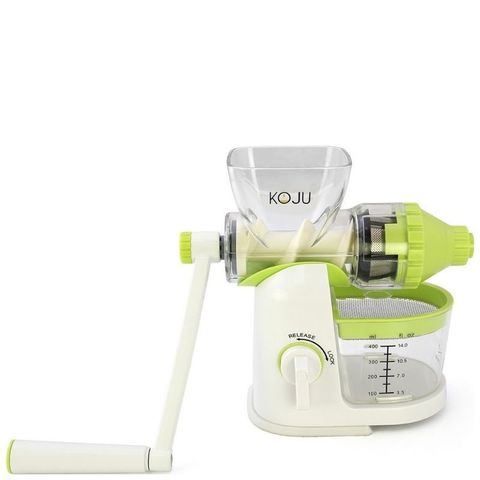 Шнековая соковыжималка Lexen Koju Juicer Manual бело-салатовая (ручная)