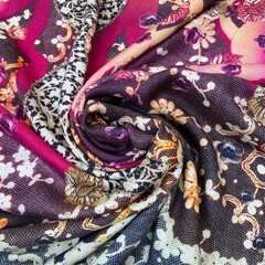 Шарф из шерсти цветочный орнамент 178*66 арт.П12