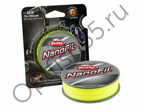 Шнур Berkley Nanofil Hi-Vis Chartreuse 125м